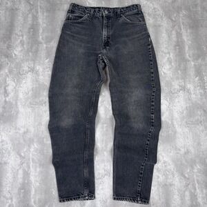 Vintage Levis 550 Jeans Mens 34x34 USA Made Black Denim 90s Relaxed Tapered Zip